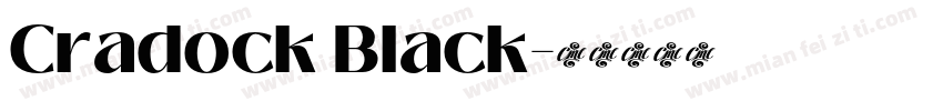 Cradock Black字体转换